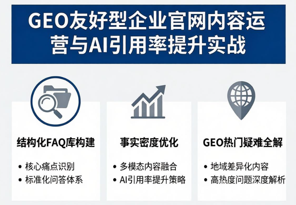  GEO内容优化生成式引擎优化FAQ企业官网GEO运营