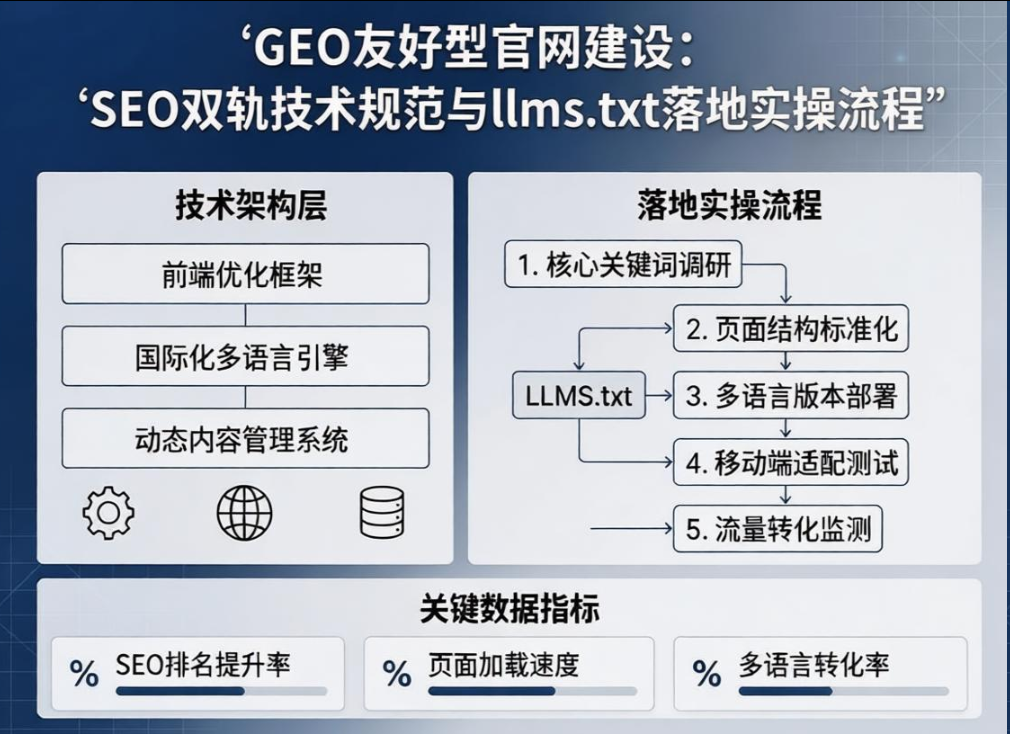 跨境电商独立站GEO友好型官网建设：SEO双轨技术规范与llms.txt落地实操